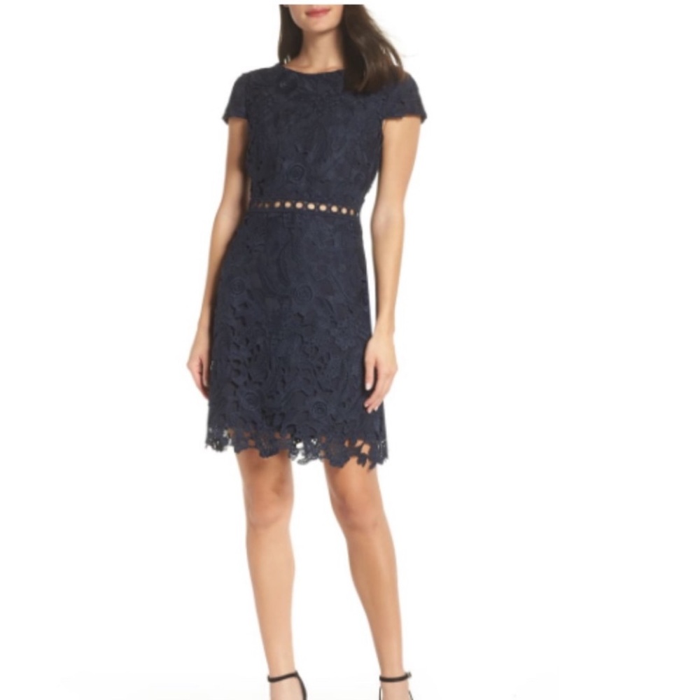 Sam Edelman-cap sleeve lace sheath dress 2